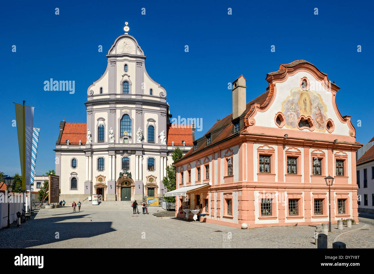Basilica Papale di San Anna, ex casa francescana, Altötting, Alta Baviera, Baviera, Germania Foto Stock