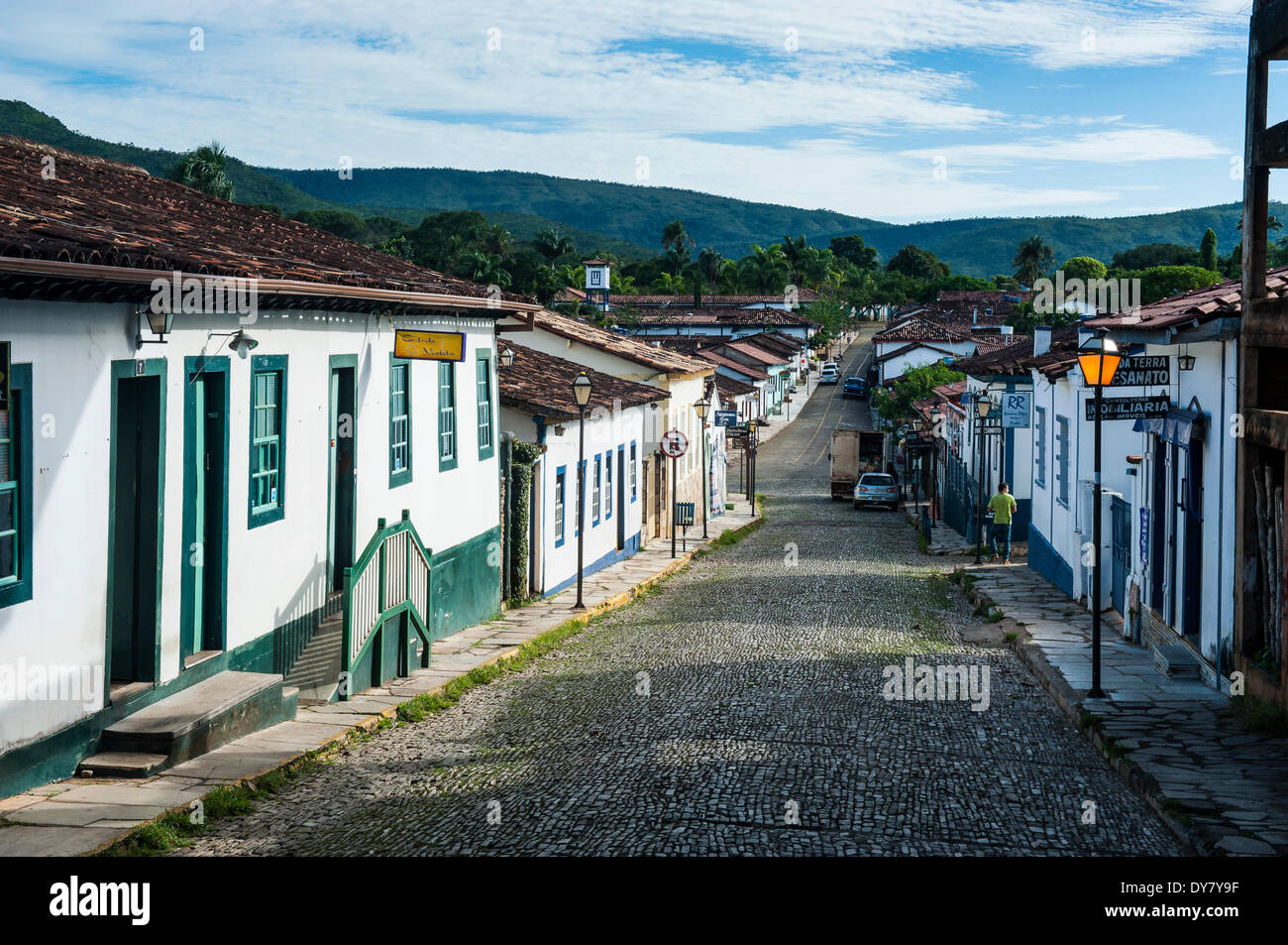 Architettura coloniale, Pirenópolis, Goiás, Brasile Foto Stock