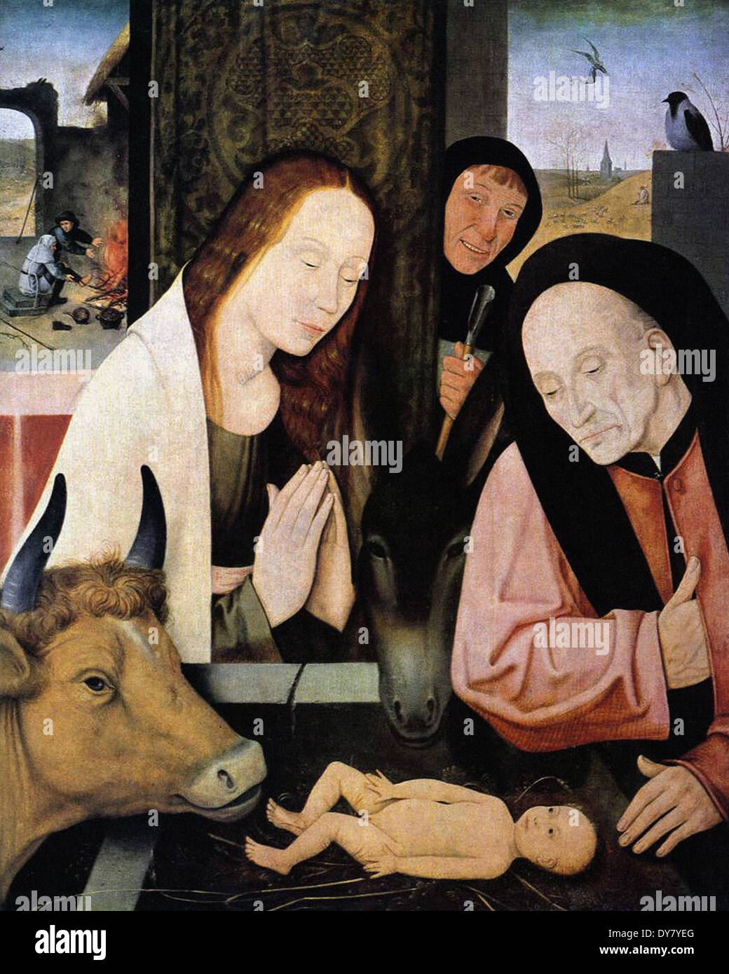 Hieronymus Bosch Adorazione del Bambino Foto Stock