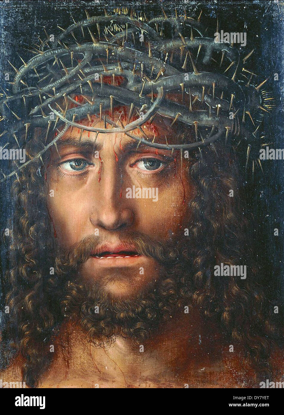 Lucas Cranach il Vecchio Testa di Cristo coronato di spine Foto Stock