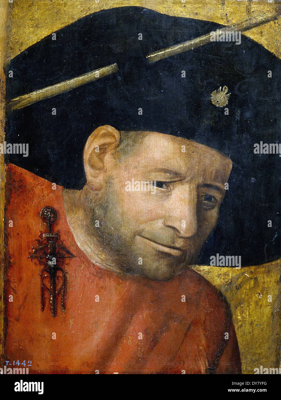 Hieronymus Bosch testa di Halberdier Foto Stock