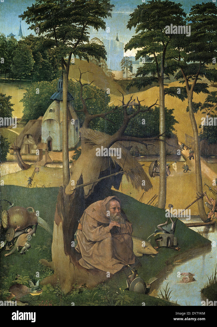 Hieronymus Bosch la tentazione di San Antonio Foto Stock