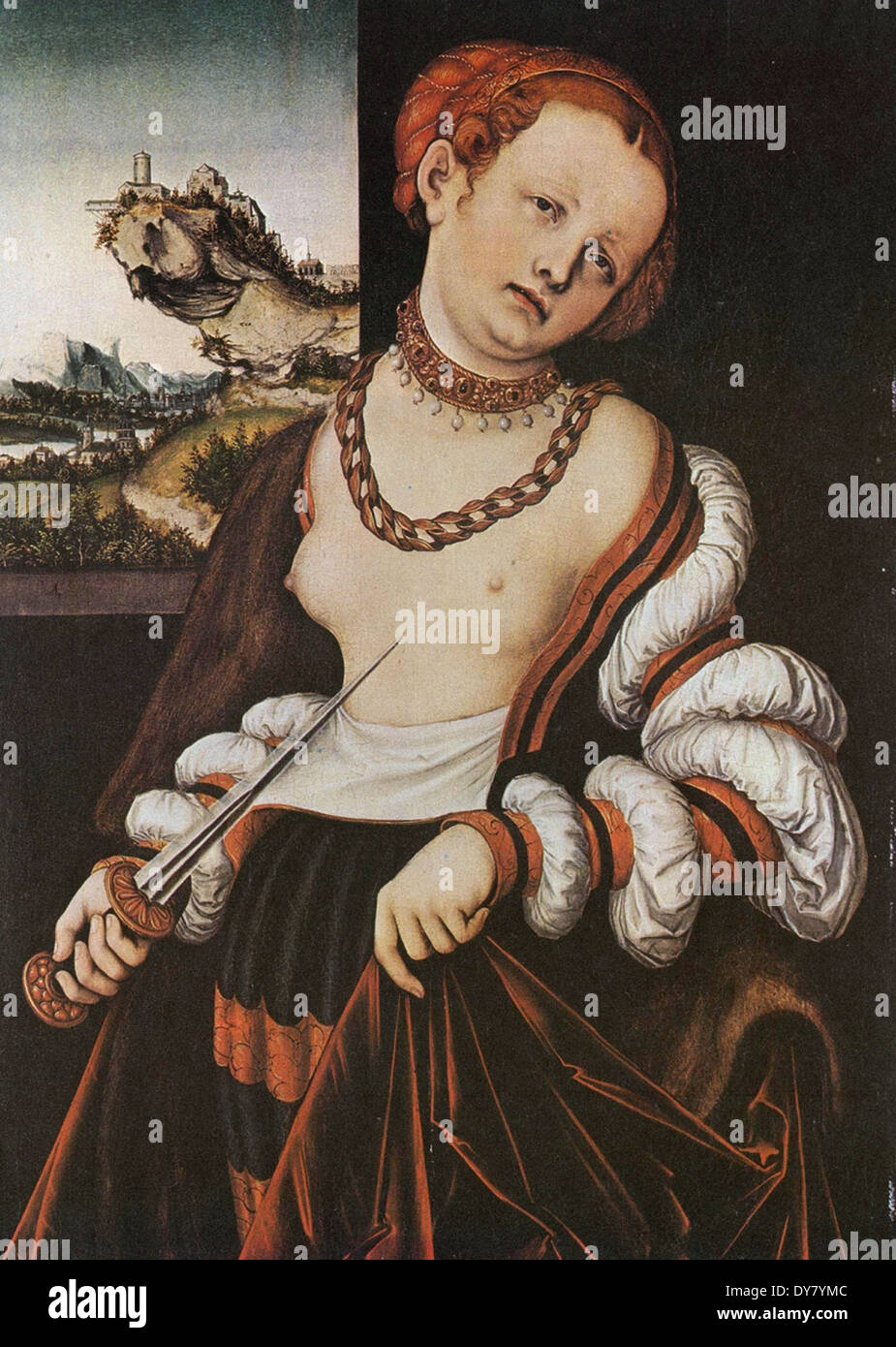 Lucas Cranach il suicidio di Lucrezia Foto Stock