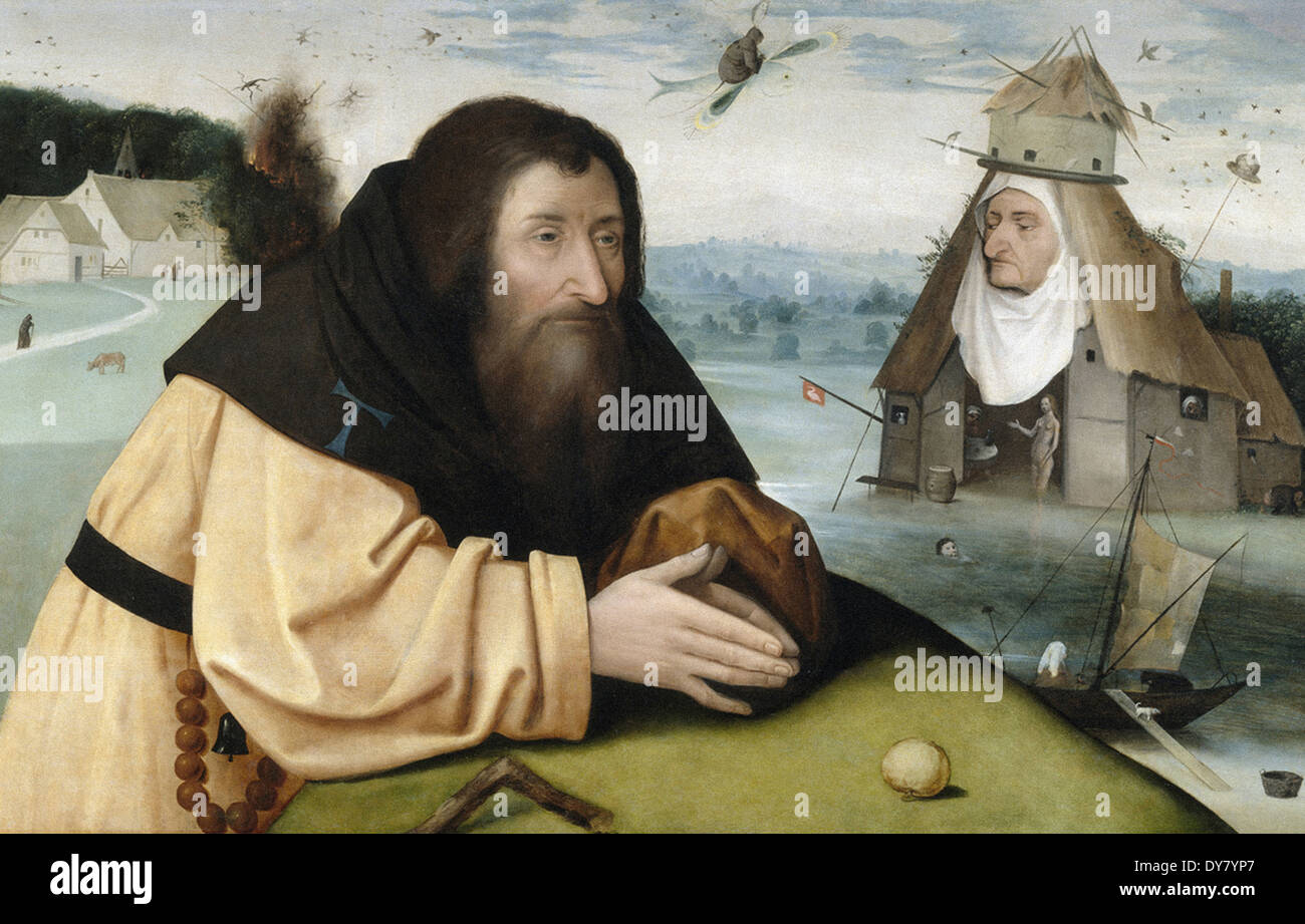 Hieronymus Bosch (Atributed) le Tentazioni di sant'Antonio Foto Stock