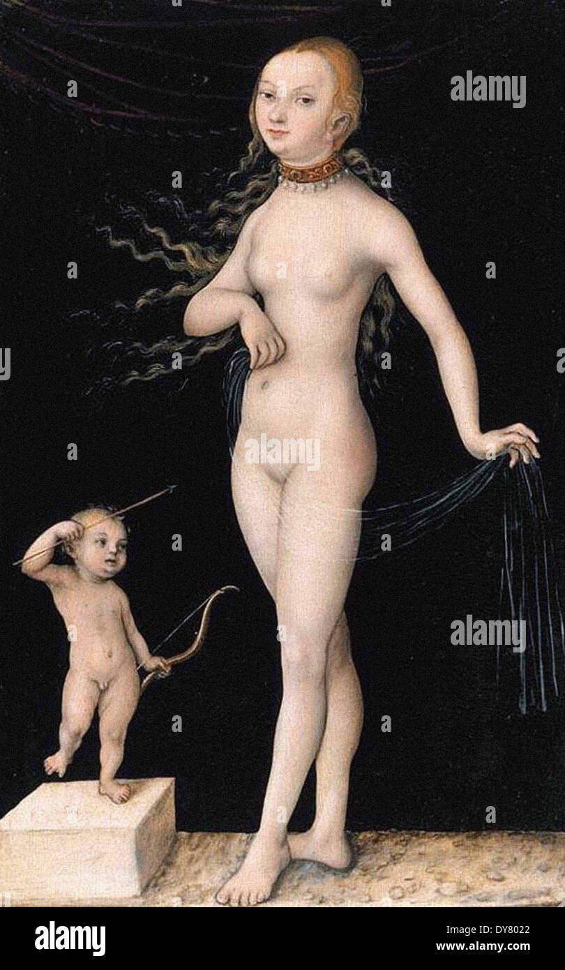 Lucas Cranach il Vecchio Venere e Amore 2 Foto Stock