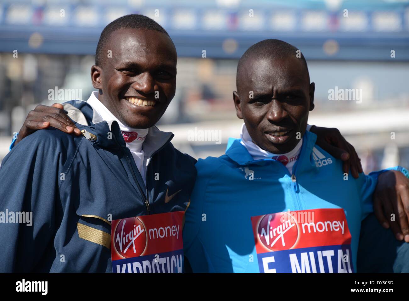 Londra Inghilterra, 9 aprile, 14 : Celebrity assiste la VIRGIN LONDON MARATHON: photocall e conferenza stampa presso il Tower Hotel, St. Katharines Way, Londra. Credito: Vedere Li/Alamy Live News Foto Stock
