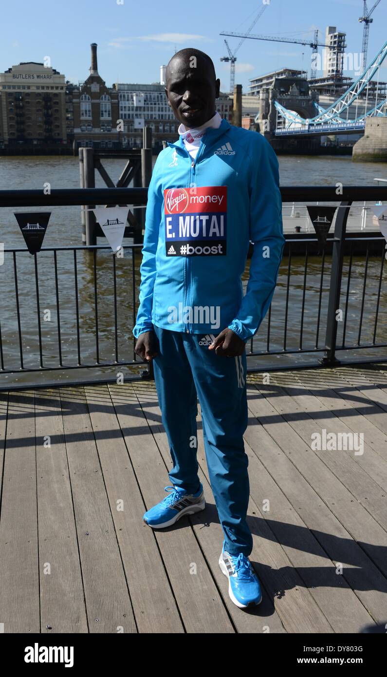 Londra Inghilterra, 9 aprile, 14 : Celebrity assiste la VIRGIN LONDON MARATHON: photocall e conferenza stampa presso il Tower Hotel, St. Katharines Way, Londra. Credito: Vedere Li/Alamy Live News Foto Stock