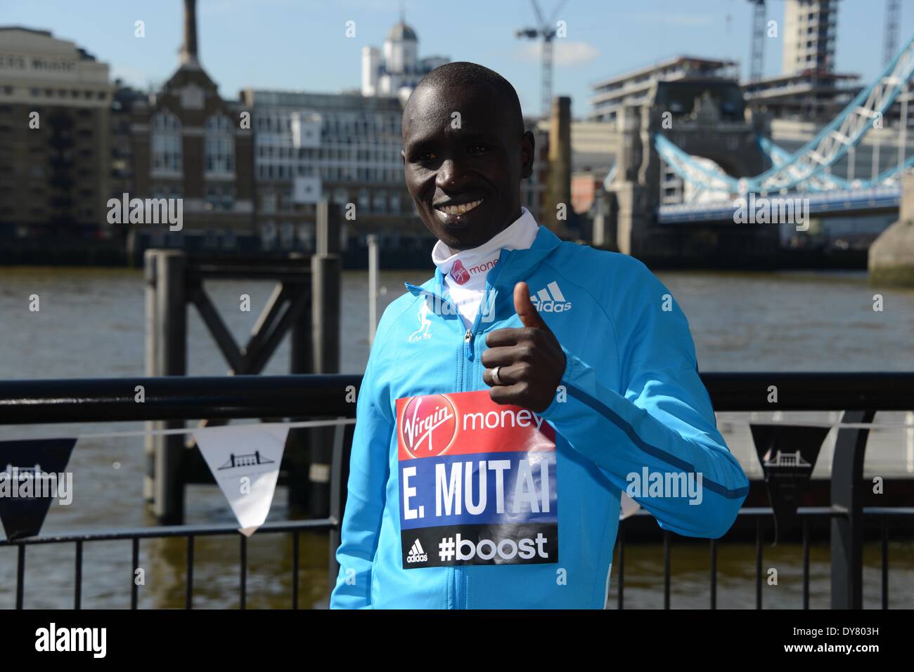 Londra Inghilterra, 9 aprile, 14 : Celebrity assiste la VIRGIN LONDON MARATHON: photocall e conferenza stampa presso il Tower Hotel, St. Katharines Way, Londra. Credito: Vedere Li/Alamy Live News Foto Stock