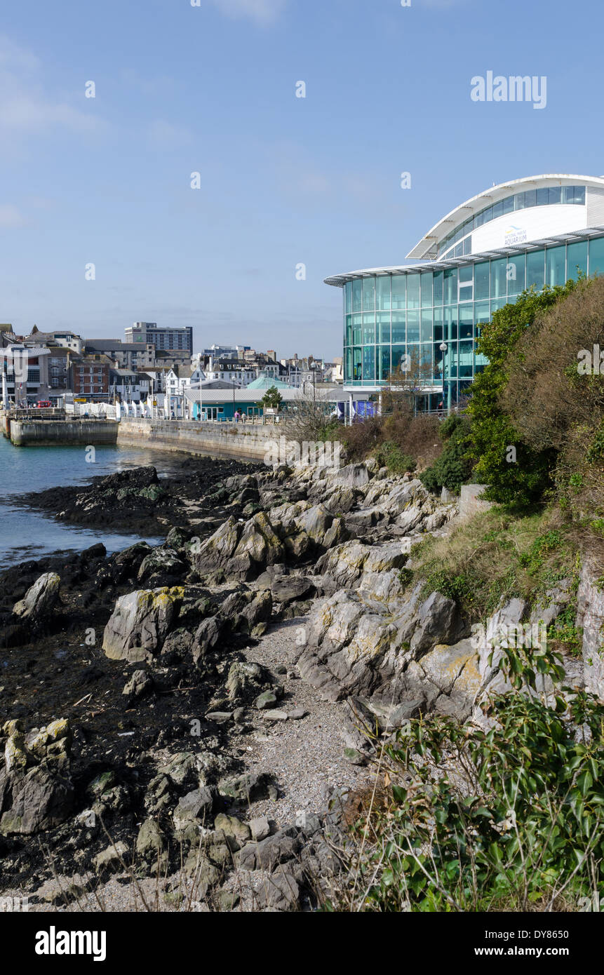 Il National Marine Aquarium di Plymouth il Sutton Harbour Foto Stock