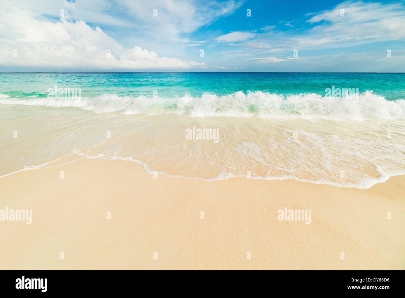 Spiaggia tropicale con acqua turchese Foto Stock