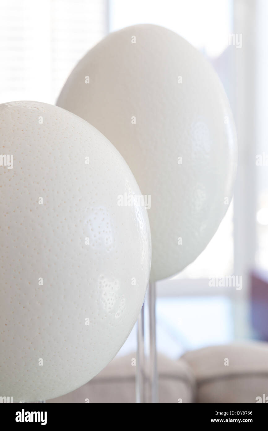 Decorative uova di struzzo, RESIDENZIALI DI LUSSO HOME, STATI UNITI D'AMERICA Foto Stock