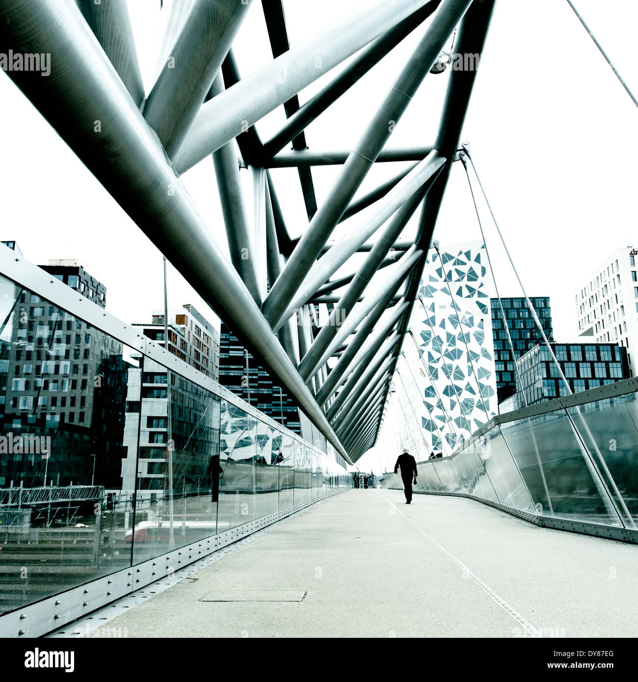 Uffici moderni e gli appartamenti, Oslo, Norvegia Foto Stock