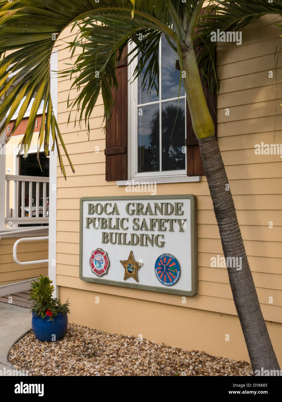 Boca Grande pubblico edificio di sicurezza , Boca Grande, Gasparilla Island, FL, Stati Uniti d'America Foto Stock