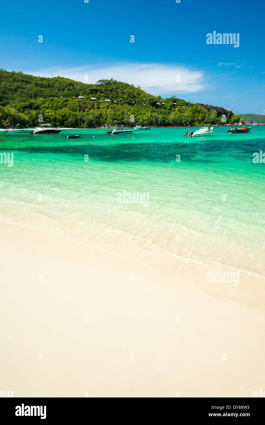 Spiaggia tropicale con acqua turchese Foto Stock