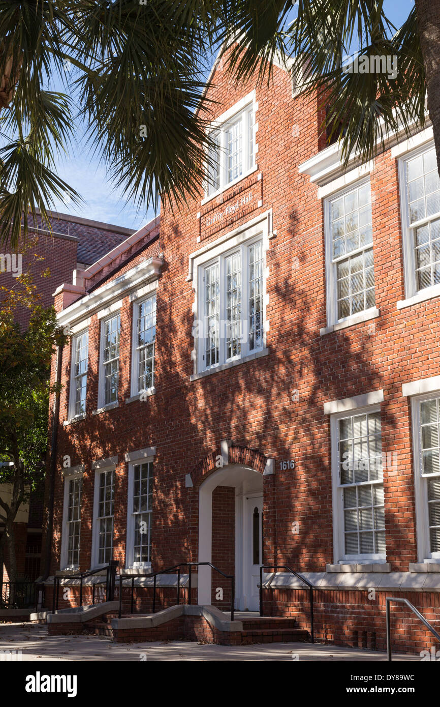 Mattone maestoso edificio in Aula, Università di Florida Gainesville, FL, Stati Uniti d'America Foto Stock