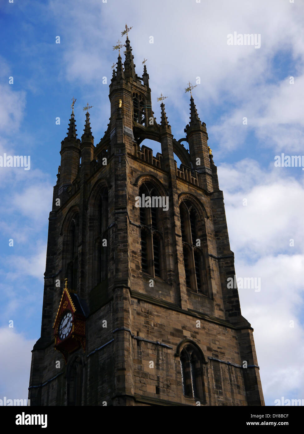 Vista architettonica della chiesa anglicana la Cattedrale di San Nicola, Newcastle upon Tyne, England, Regno Unito Foto Stock