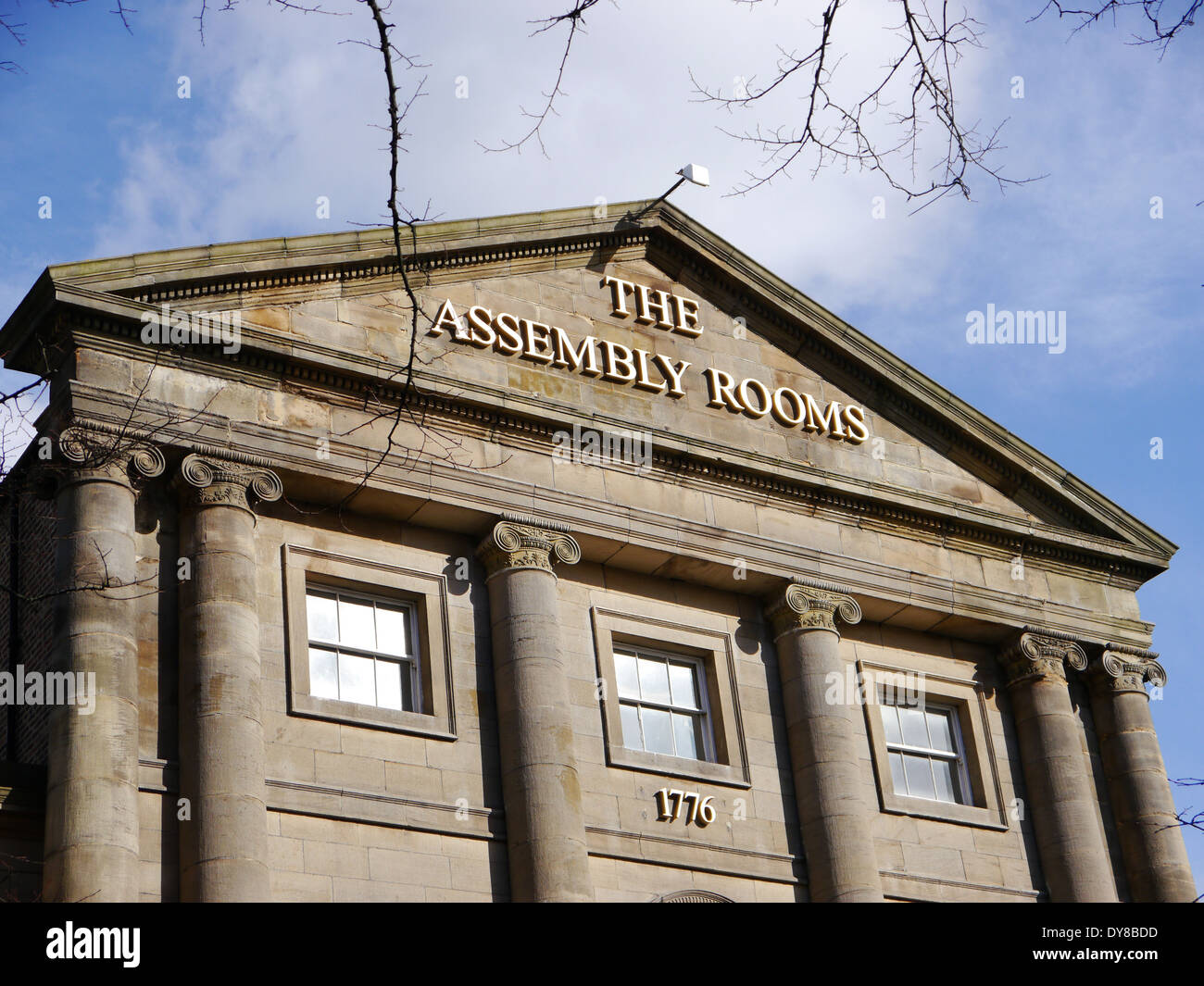 Le caratteristiche architettoniche del vecchio gruppo Camere: un neo-classico edificio in pietra, Grainger Town, Newcastle upon Tyne Foto Stock