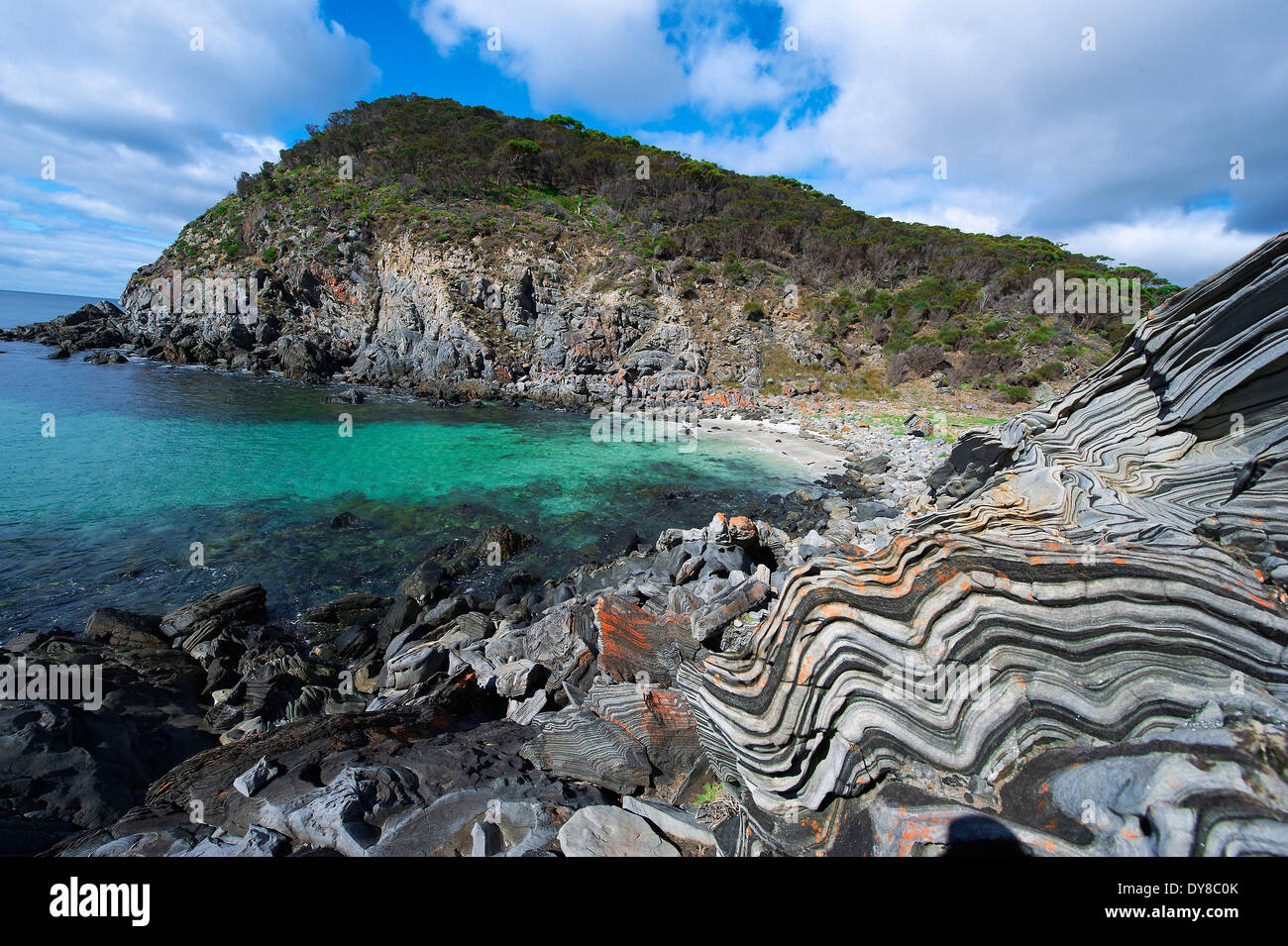 Australia, Kangaroo Island, pietre, dettaglio, struttura, pattern, struttura, concetti, mare Foto Stock