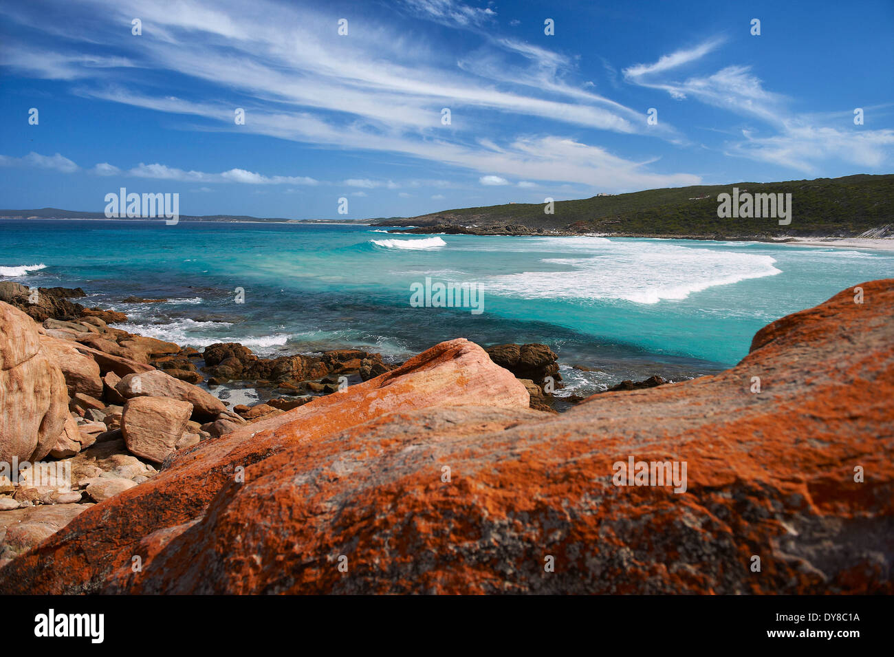 Australia, Brema Bay, Cliff, rock, il mare, le onde, Western Australia, coast Foto Stock