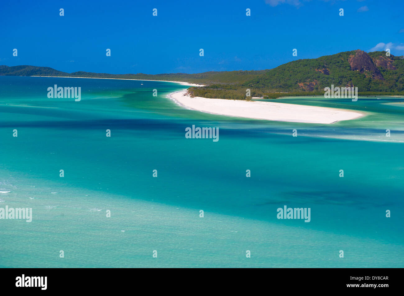 Australia, isola, mare, Queensland, spiaggia, mare, Whitsunday Island, vacanze, ferie, banco di sabbia Foto Stock