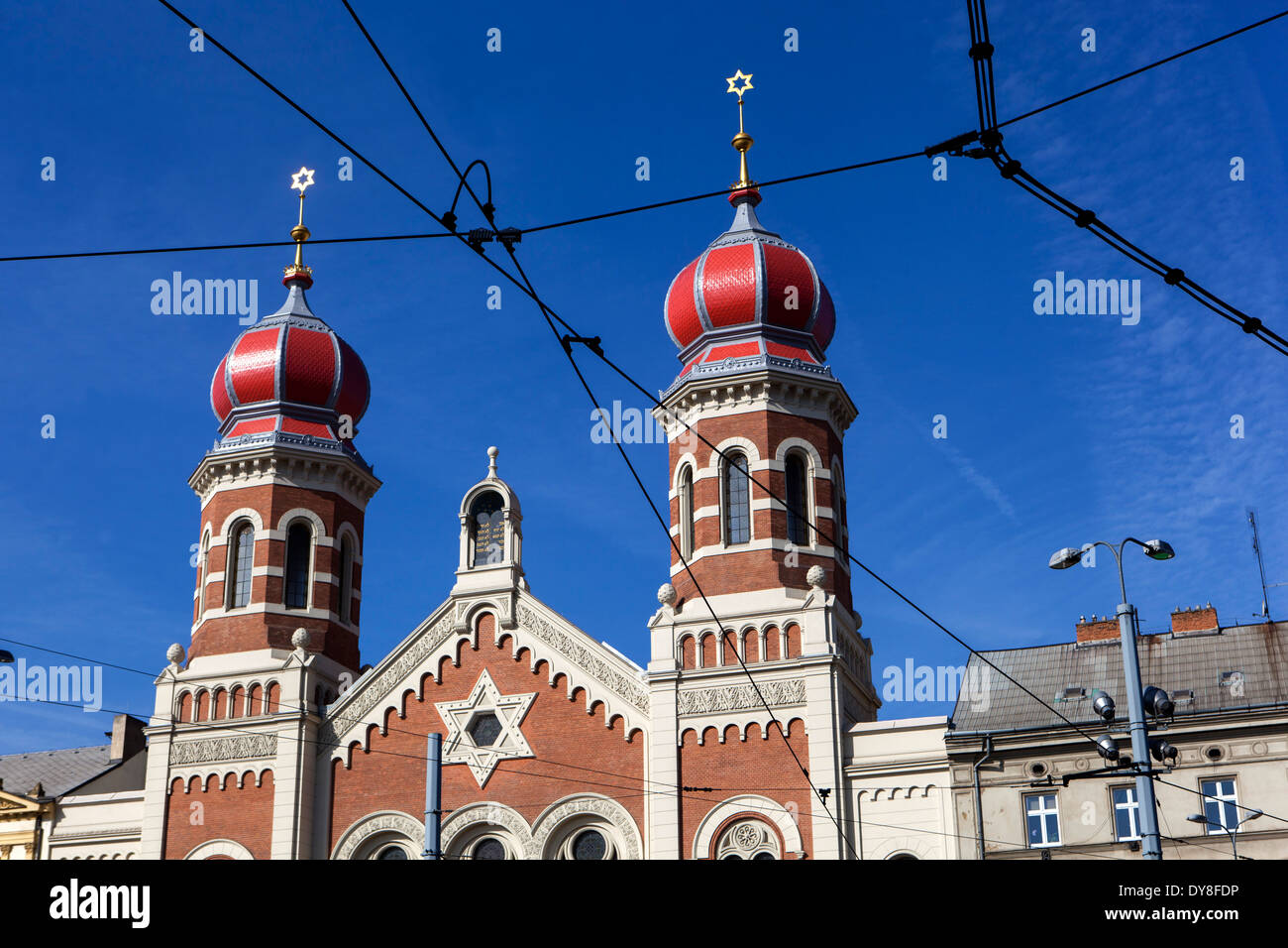 La Grande Sinagoga (ceco: Velká Synagoga) in Pilsen (Pilsen), Repubblica Ceca è la seconda più grande sinagoga in Europa Foto Stock