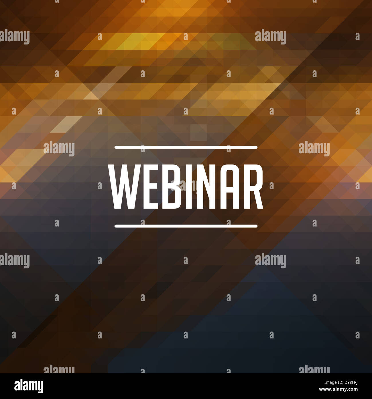 Concetto di webinar sul triangolo retrò Background. Foto Stock