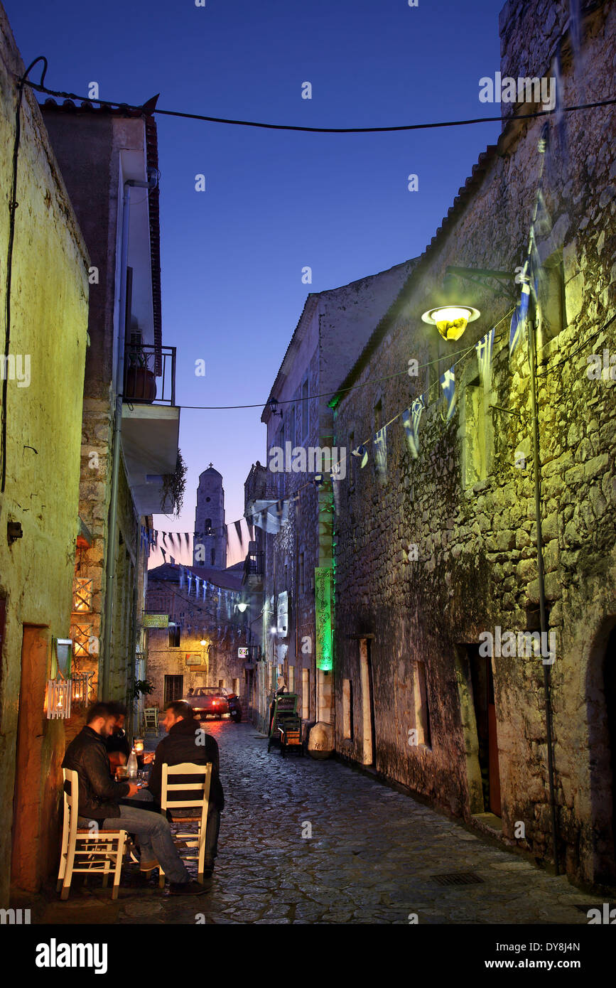 Foto da Areopolis, il vero "capitale" delle mani regione, Laconia prefettura, Peloponneso, Grecia Foto Stock