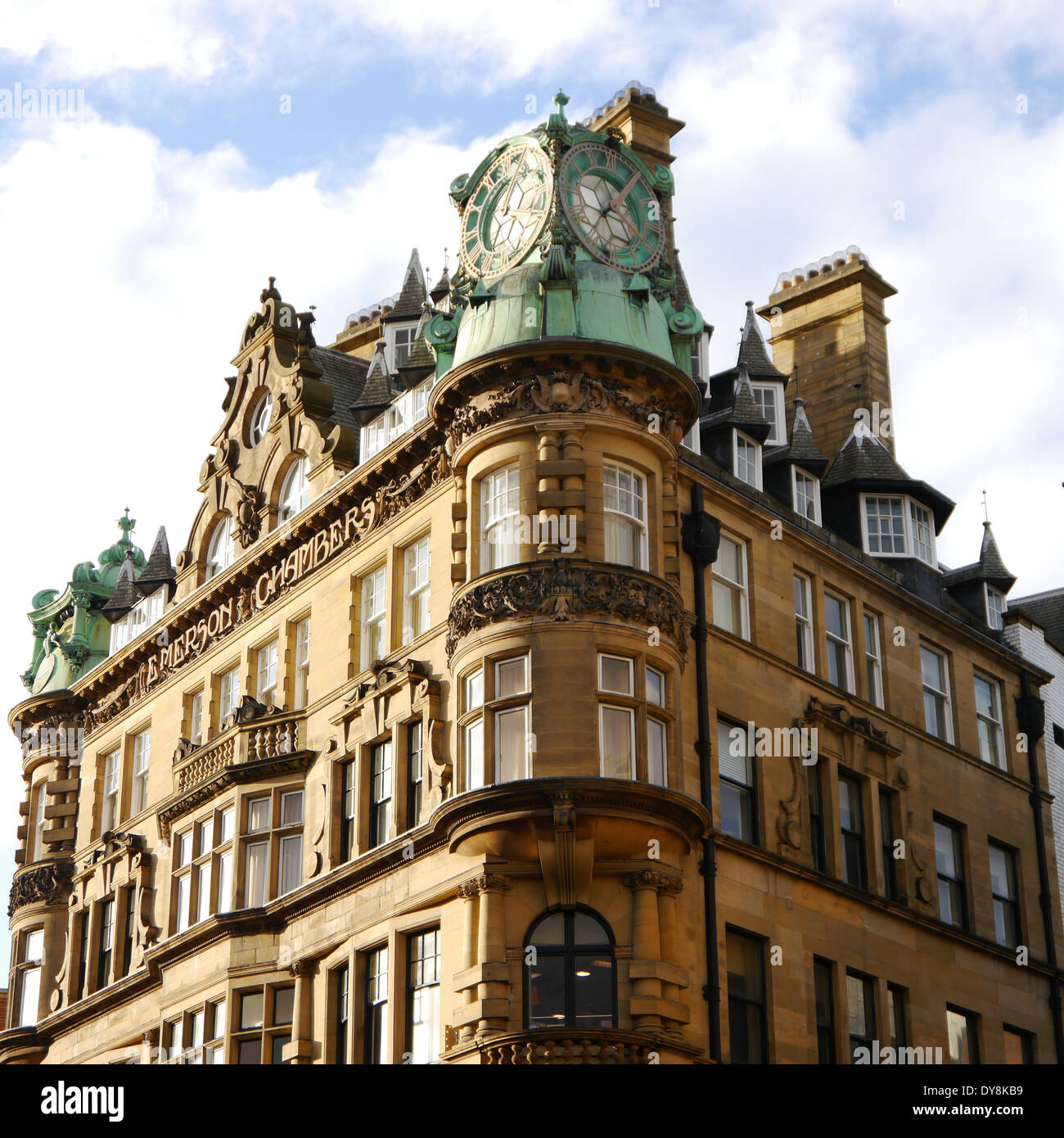 Le caratteristiche architettoniche di Emmerson Chambers, Newcastle upon Tyne, che attualmente è usato come un popolare Waterstones bookstore Foto Stock