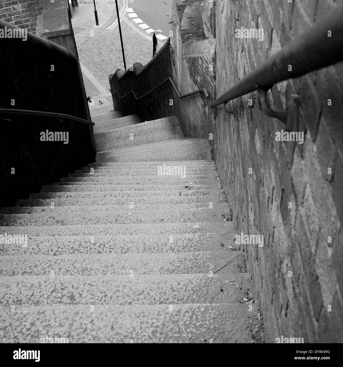 Paesaggio urbano - storico balzo del cane scale, Newcastle upon Tyne Foto Stock