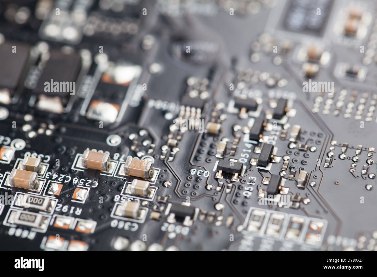 Computer graphics adapter closeup sfondo Foto Stock