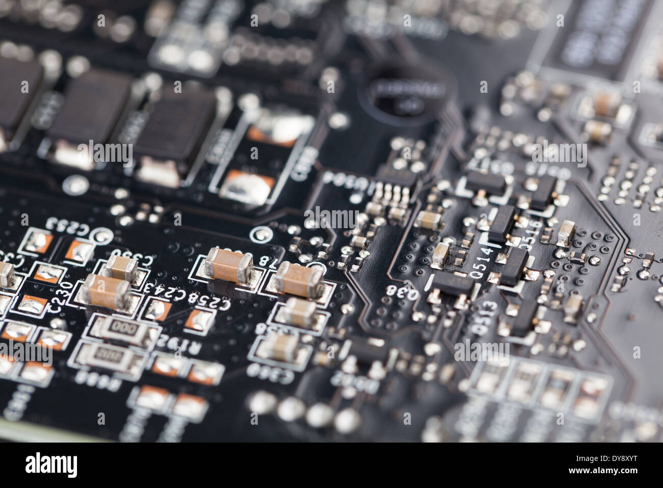Computer graphics adapter closeup sfondo Foto Stock