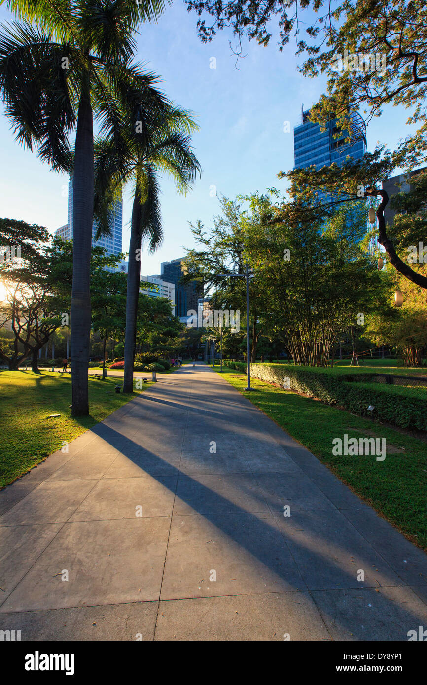 Filippine, Manila Makati Business District, Makati Avenue, Parco Foto Stock