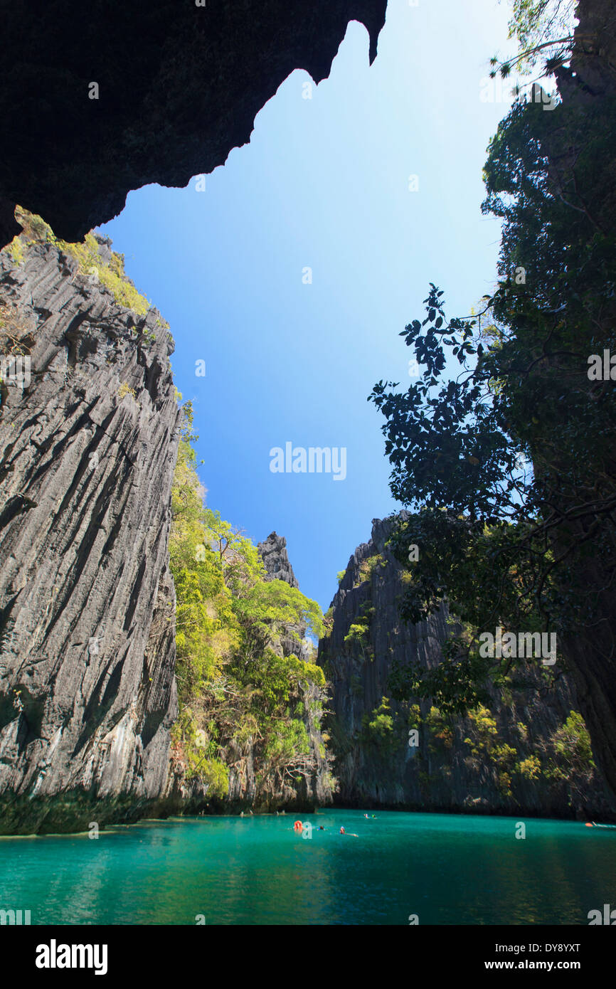 Filippine, Palawan El Nido, Miniloc Island, grande laguna Foto Stock