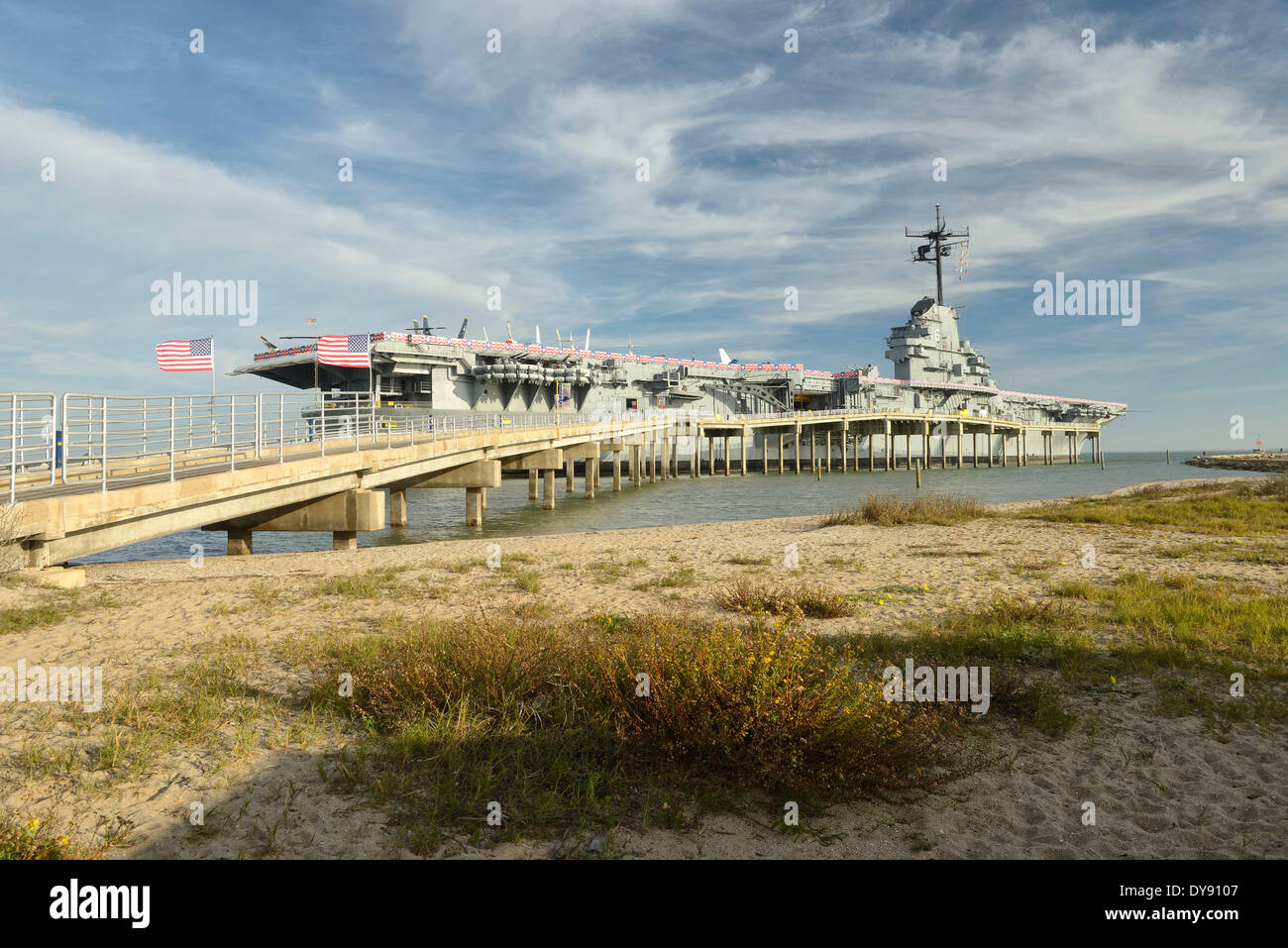 Stati Uniti d'America, Stati Uniti, America, Texas, Corpus Christi, USS Lexington, museo, portaerei, nave, militare Foto Stock