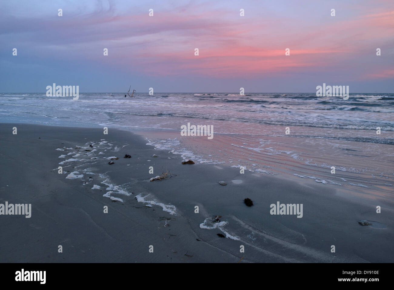 Stati Uniti d'America Stati Uniti America Texas Corpus Domini Padre Island National Seashore Park costa costa del golfo Golfo del Messico spiaggia di sabbia, Foto Stock