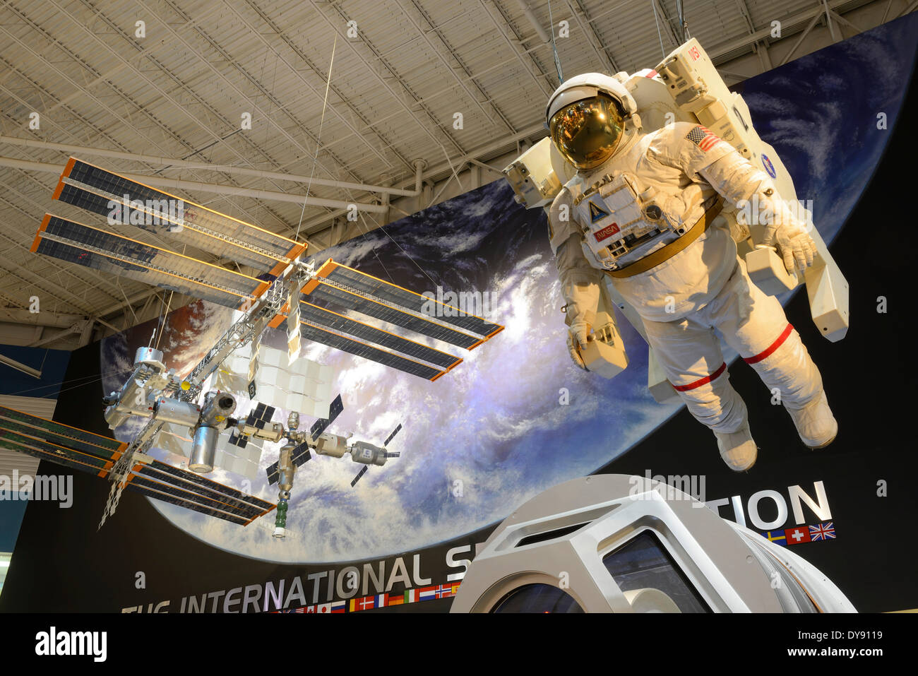 Stati Uniti d'America, Stati Uniti, America, Texas, Houston, la NASA Space Center, Astronauta, ISS Foto Stock