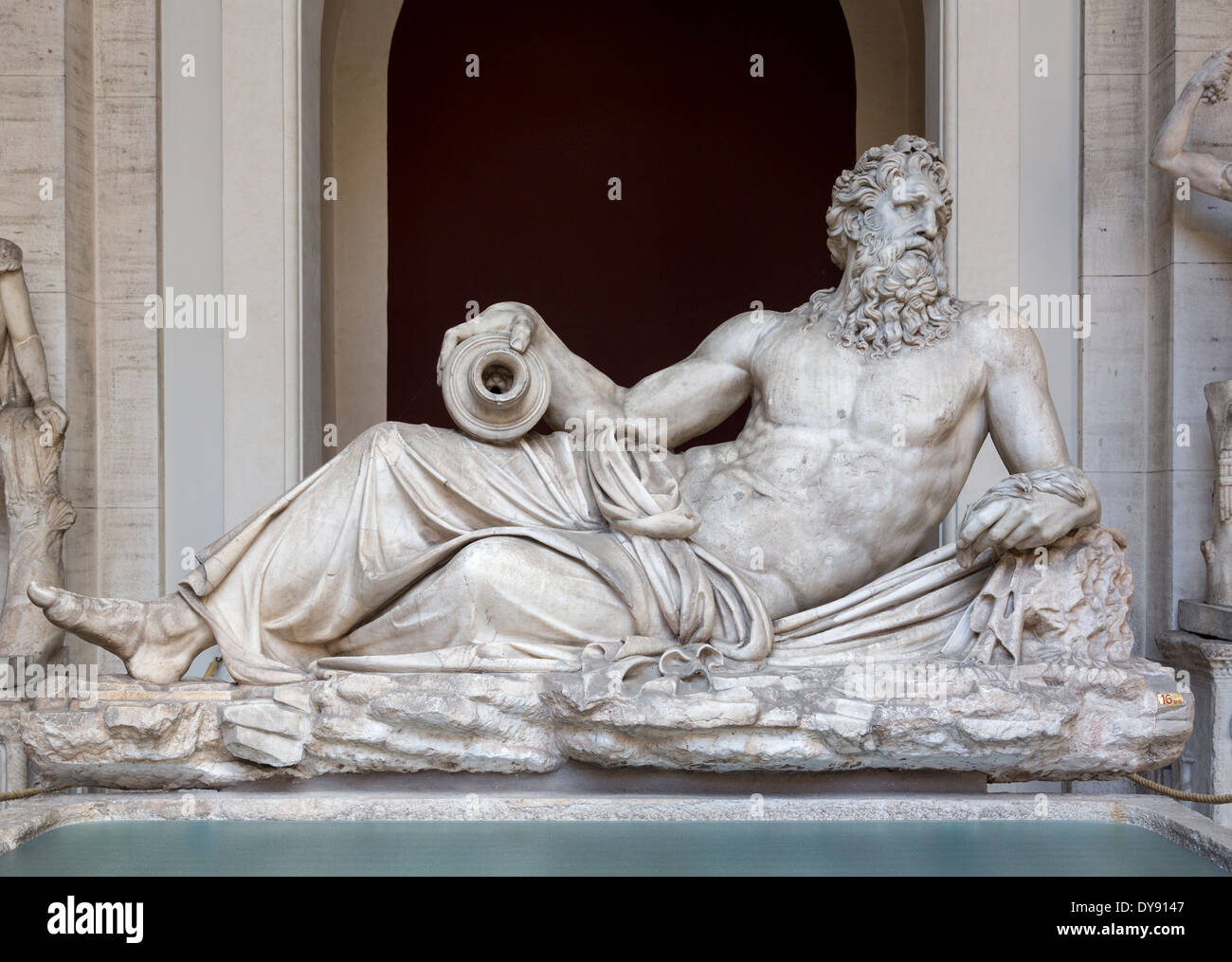 Dio fiume Arno, Pio Clementino Musuem, Musei Vaticani, Roma, Italia Foto Stock