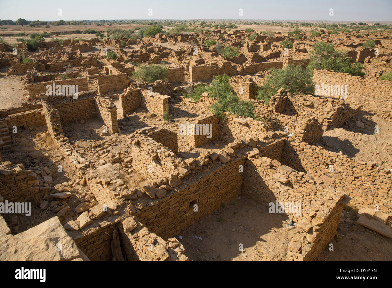 Kuldara, lasciare, villaggio, Jaisalmer, Rajasthan, India, Asia, India, rovine, Foto Stock