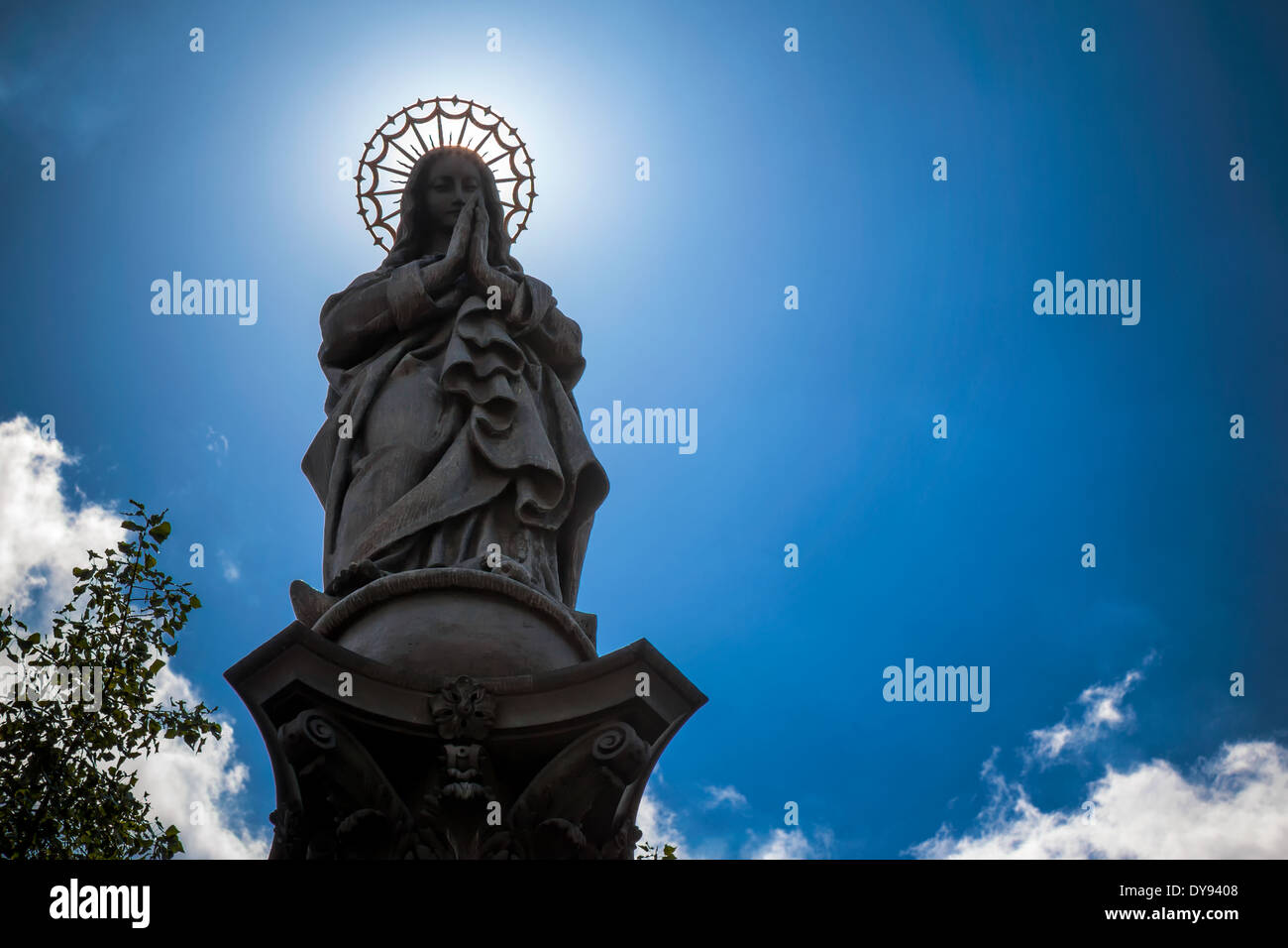 Vergine Maria statua a Budapest, Ungheria Foto Stock