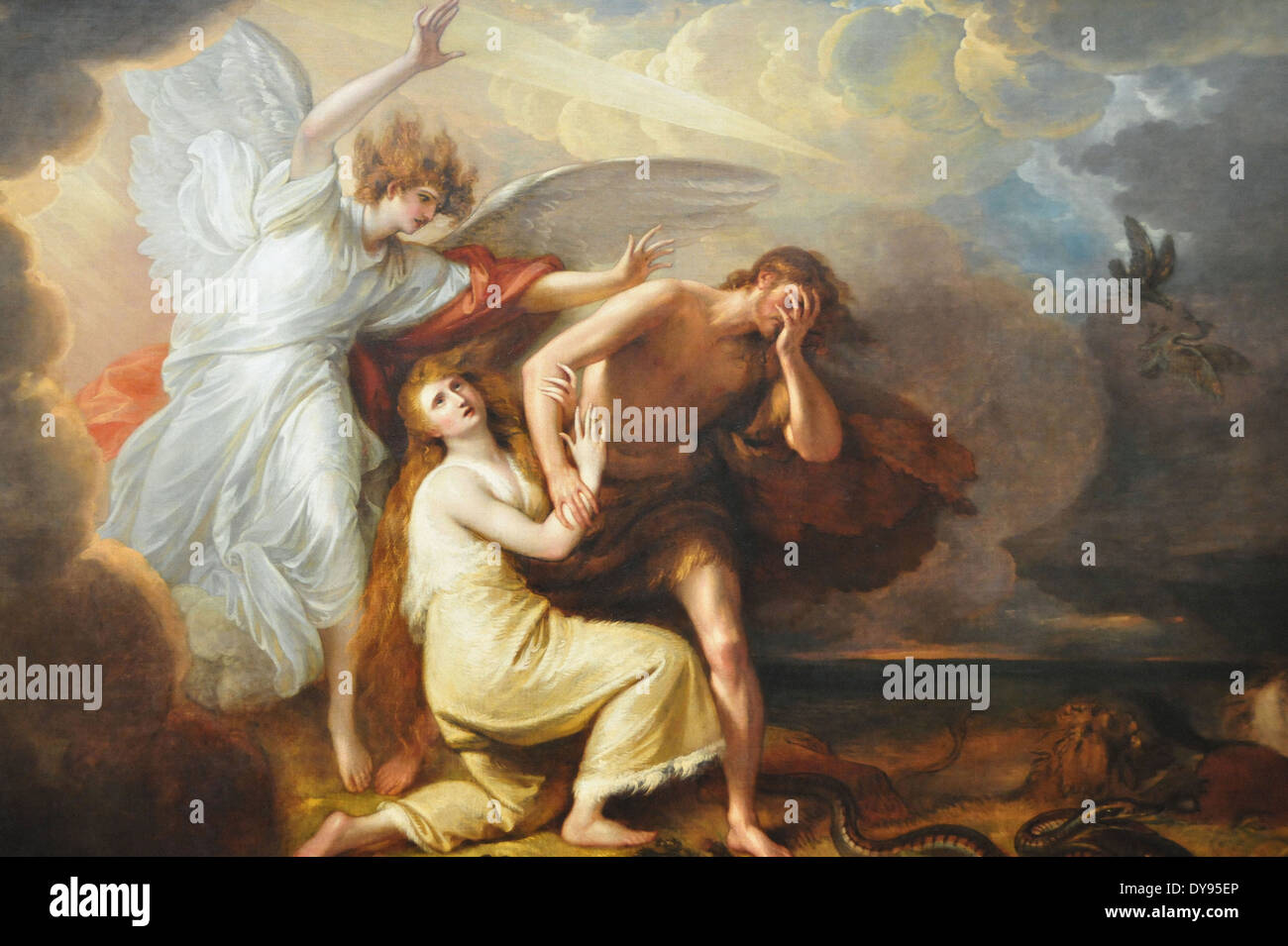 Benjamin West della cacciata di Adamo ed Eva dal Paradiso Foto Stock