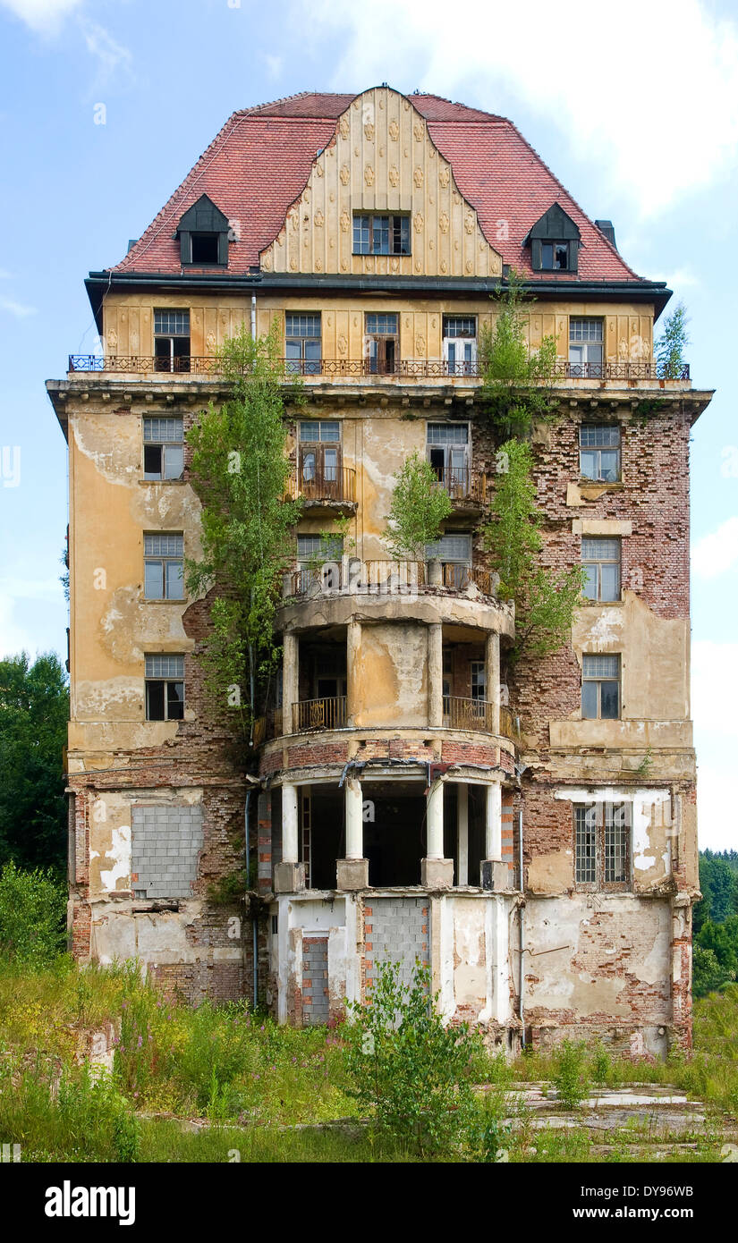 Vecchia casa, Bad Elster, Germania Foto Stock