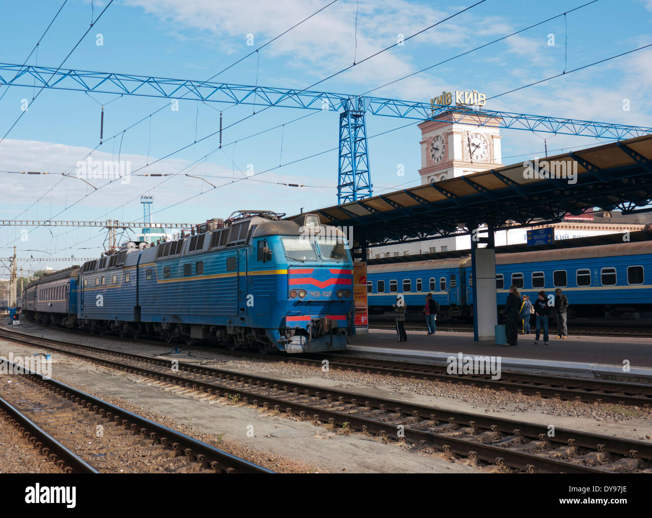 La stazione ferroviaria centrale di Kiev Ucraina Foto Stock