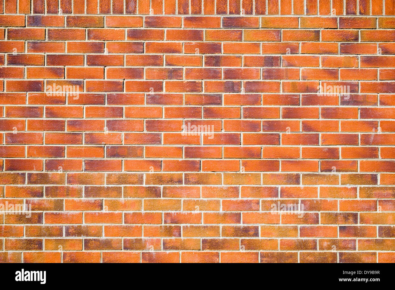 Piatto piano muro di mattoni background fatto di mattoni rossi e di mortaio. Regno Unito Gran Bretagna Foto Stock