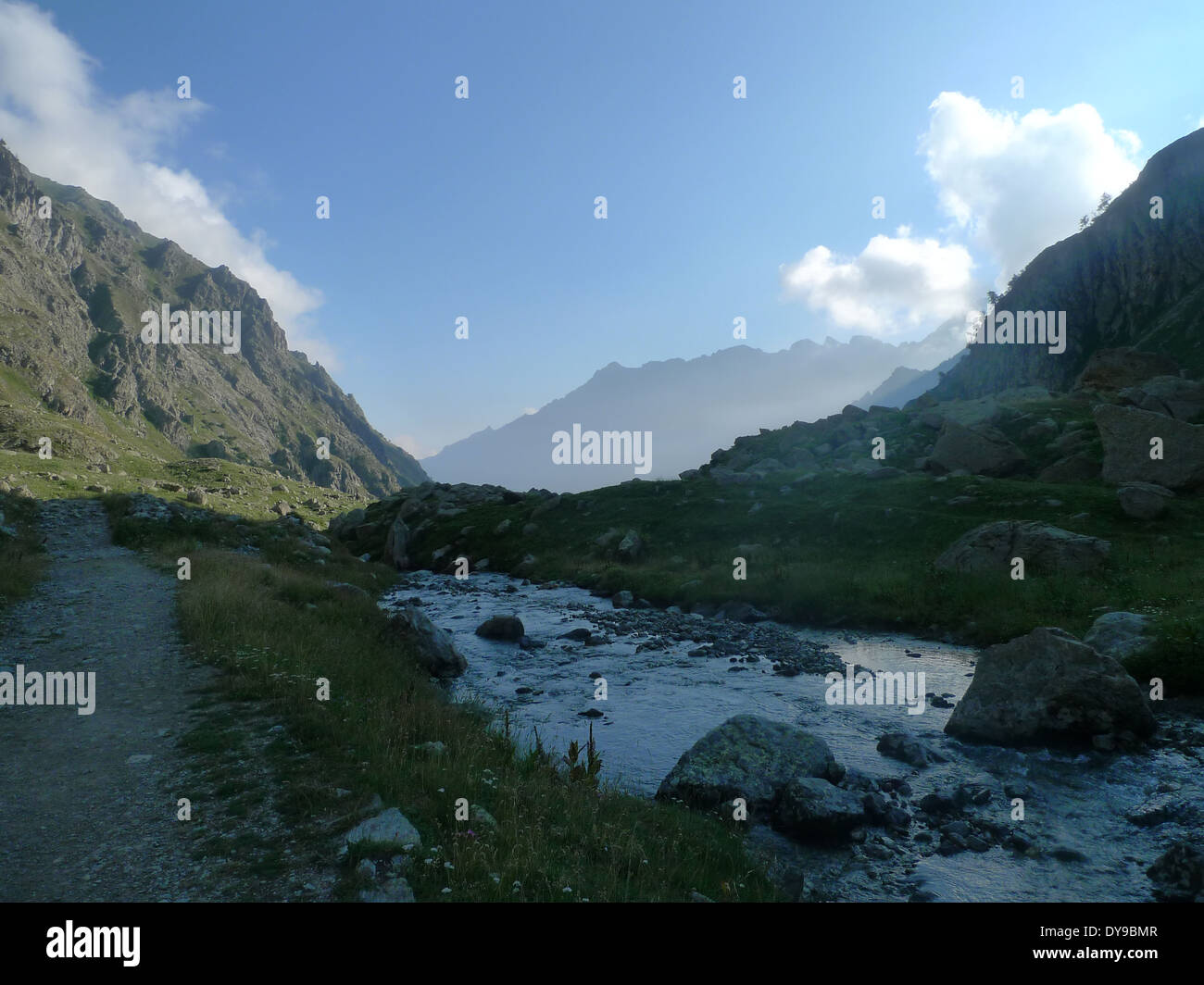 La mattina in montagna italiana Foto Stock