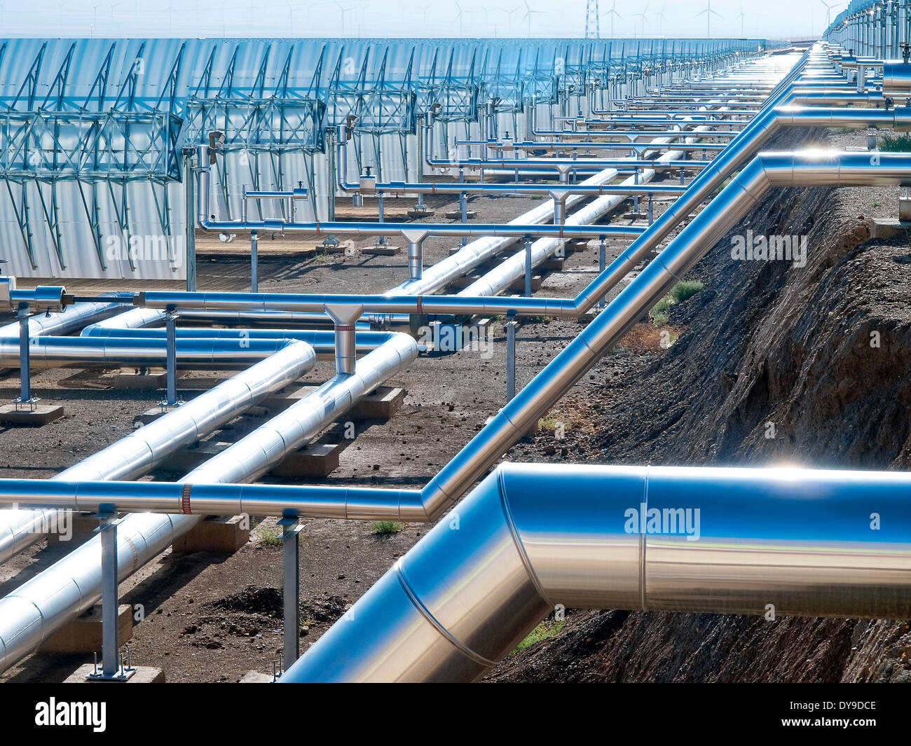 Energia solare termica power plant Andasol 1, Spagna Foto Stock