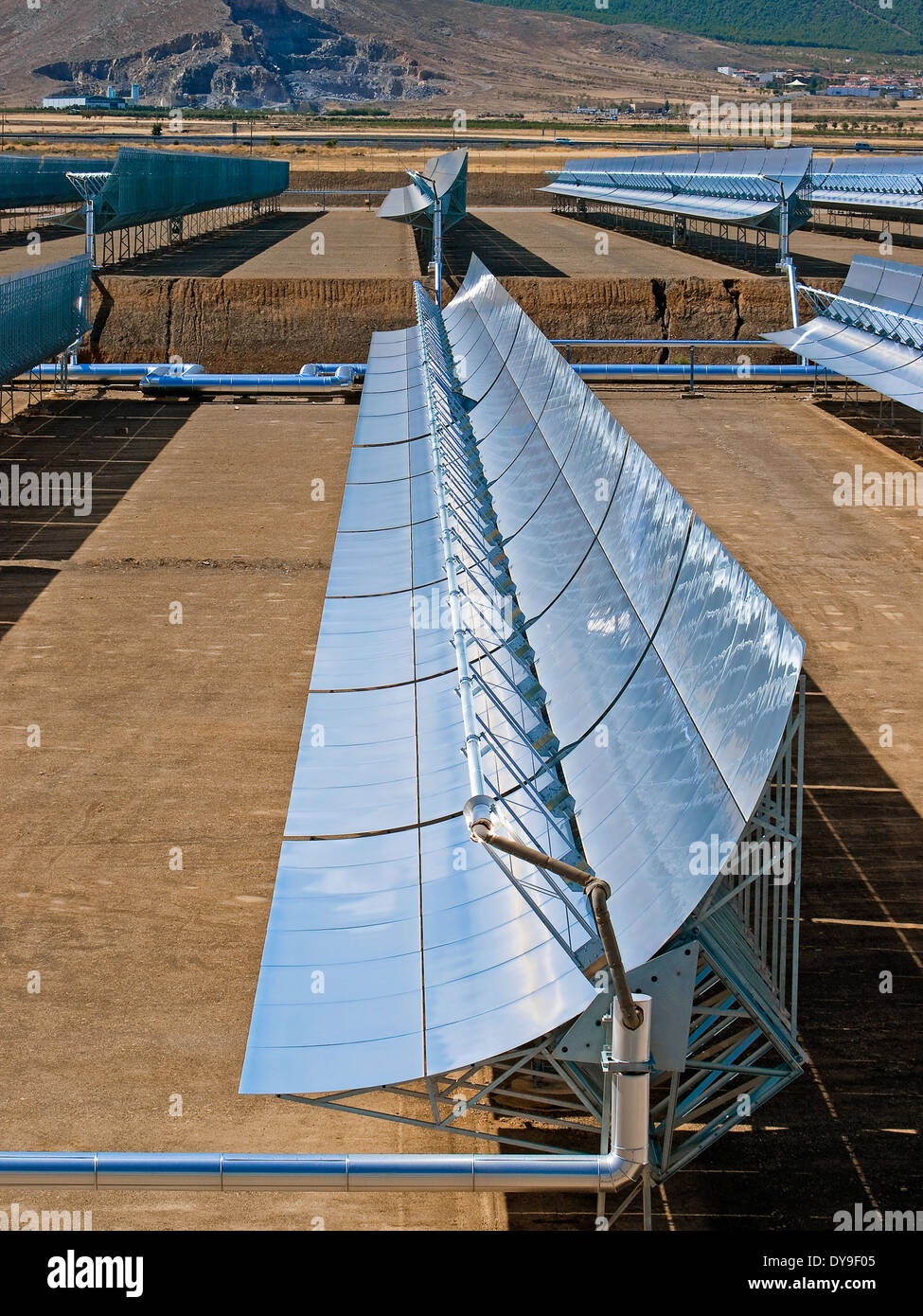 Energia solare termica power plant Andasol 1, Spagna Foto Stock