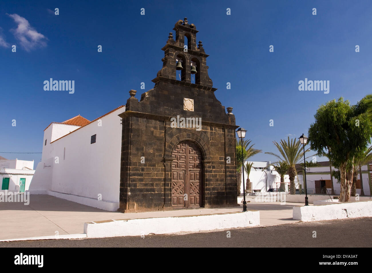 Chiesa di Santo Domingo, Triquivijate, Fuerteventura, Isole canarie, Spagna, Europa, vecchio edificio, cristiano, Foto Stock