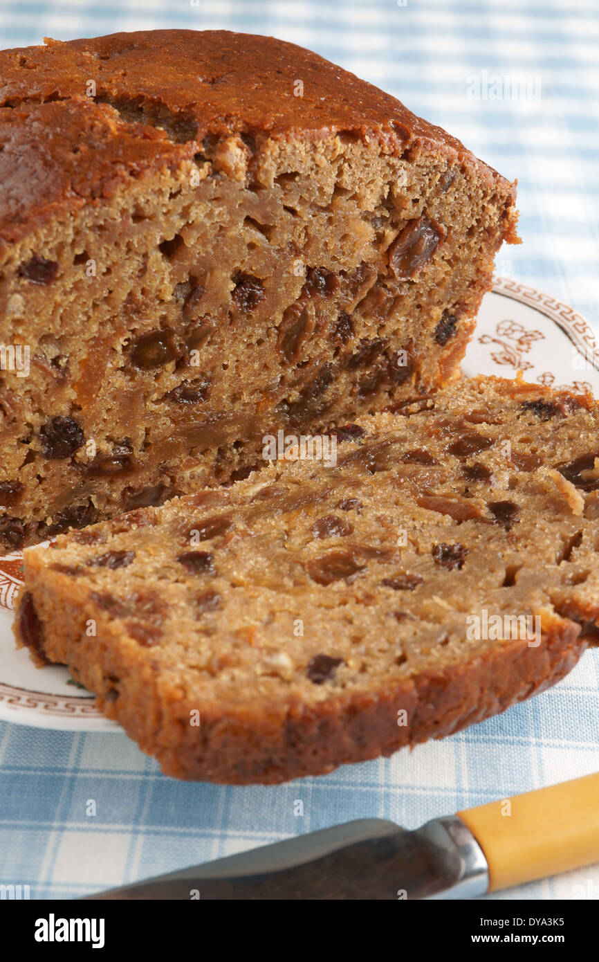 Pane di frutta anche noto come Bara Brith in Galles Foto Stock