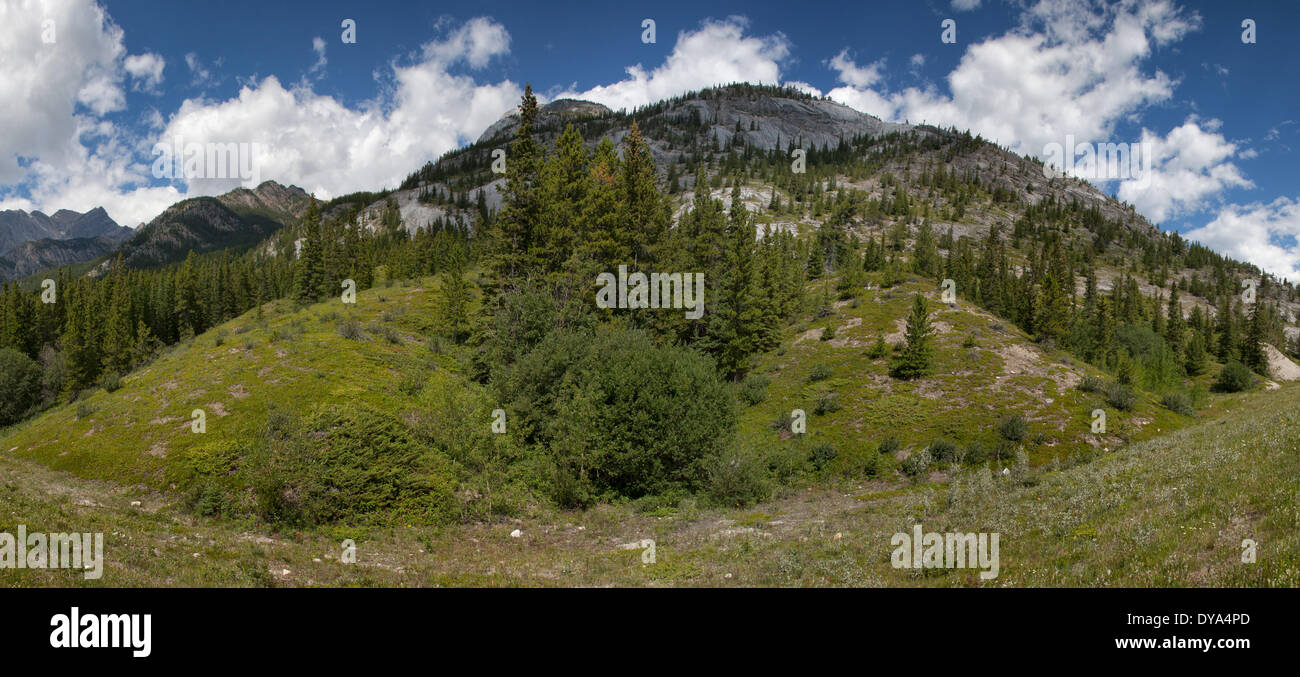 Lago di Abramo, Alberta, montagne, Canada, paesaggio, paesaggio, America del Nord Foto Stock