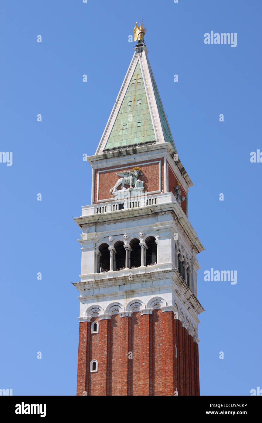 San Marco torre campanaria a Venezia, Italia Foto Stock